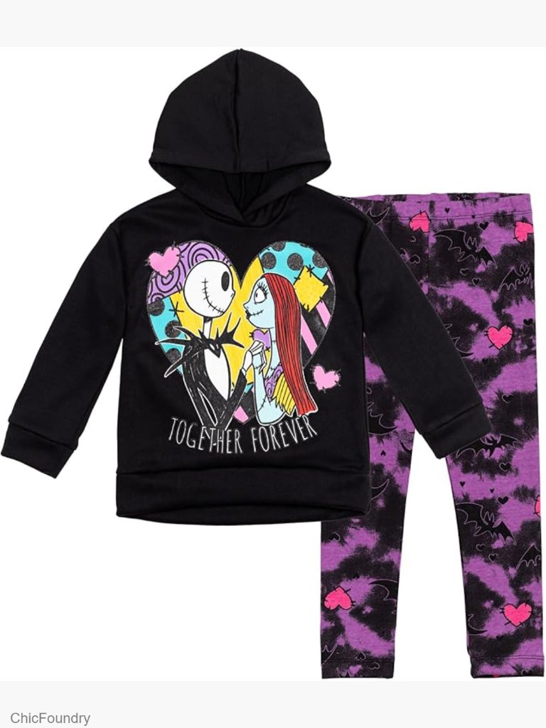 Disney Nightmare Before Christmas Hoodie & Leggings Set Toddler & Kids Sizes